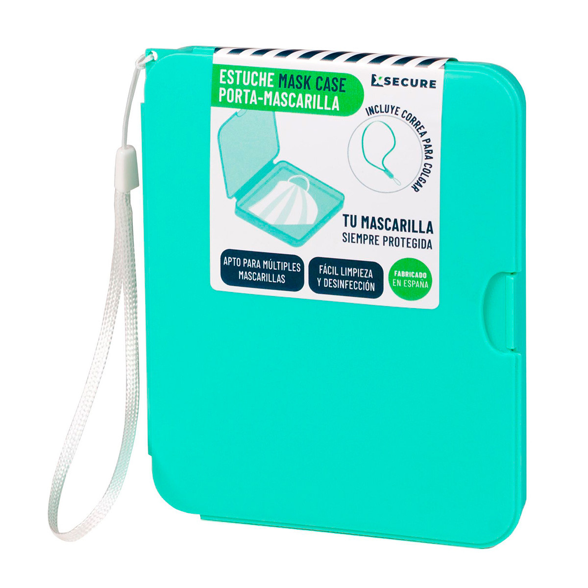 Imagen de Xsecure Estuche porta mascarillas menta