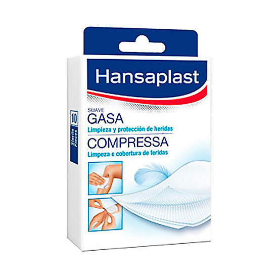 Imagen de Hansaplast gasas suaves 10x10 10uds