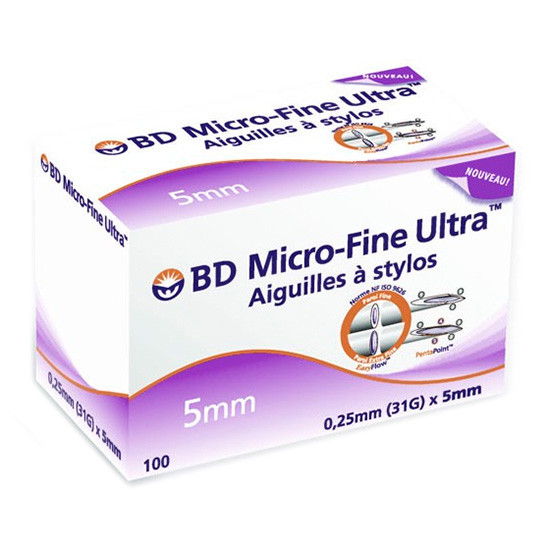 Imagen de BD microfine tw 0,25 x 5mm 100uds R.320212