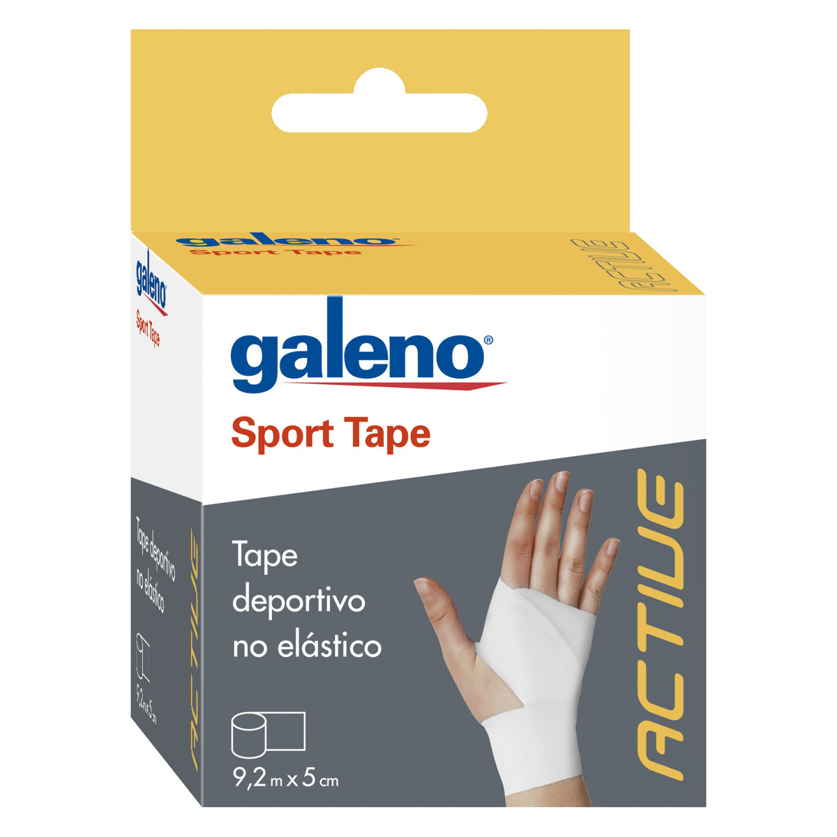 Imagen de Galeno Sport Tape blanco, cinta de soporte deportiva 9,2mx5cm